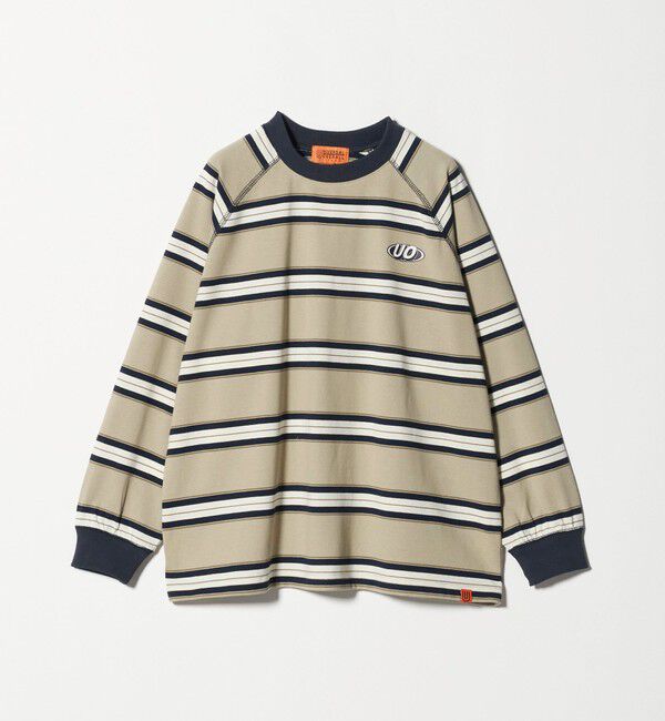 UNITED ARROWS green label relaxing「【別注】＜UNIVERSAL OVERALL＞ボーダー プルオーバー / キッズ  140cm-160cm」|Tシャツ・カットソー|BEIGE