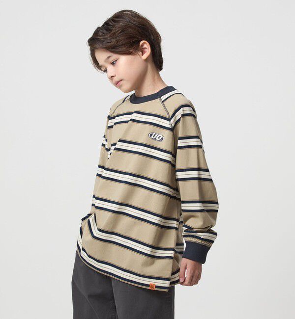 UNITED ARROWS green label relaxing「【別注】＜UNIVERSAL OVERALL＞ボーダー プルオーバー / キッズ  140cm-160cm」|Tシャツ・カットソー|