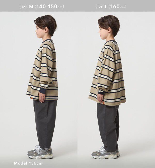 UNITED ARROWS green label relaxing「【別注】＜UNIVERSAL OVERALL＞ボーダー プルオーバー / キッズ  140cm-160cm」|Tシャツ・カットソー|