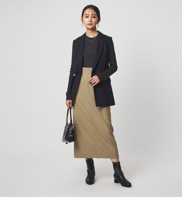 UNITED ARROWS green label relaxing「ウール シアー リブ クルーネック ニット ウォッシャブル」|ニット・セーター|