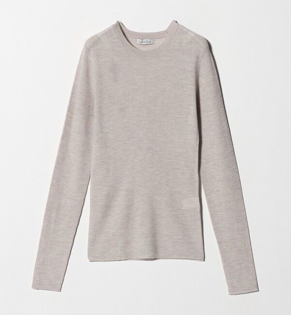 UNITED ARROWS green label relaxing「ウール シアー リブ クルーネック ニット ウォッシャブル」|ニット・セーター|