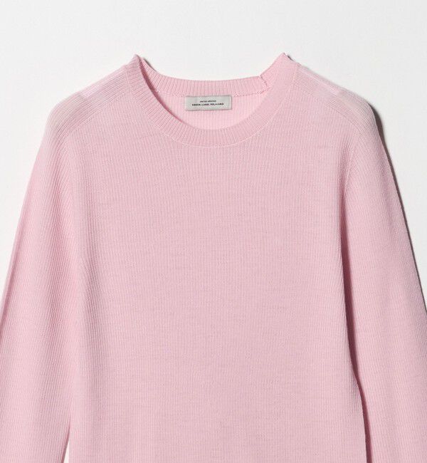 UNITED ARROWS green label relaxing「ウール シアー リブ クルーネック ニット ウォッシャブル」|ニット・セーター|