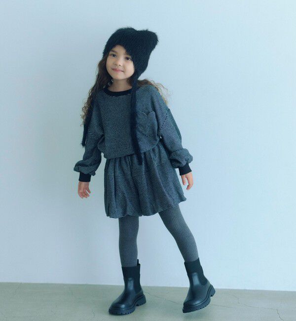 UNITED ARROWS green label relaxing「ストレッチ リブ ショートブーツ / キッズ  17cm-23cm」|ロングブーツ|