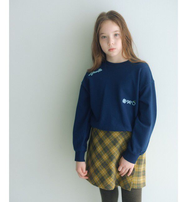 UNITED ARROWS green label relaxing「チェーンステッチ 裏毛プルオーバー / トレーナー100cm-160cm」|Tシャツ・カットソー|NAVY