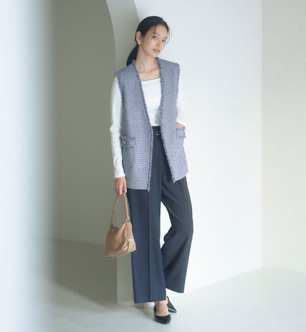 UNITED ARROWS green label relaxing「［size SHORTあり］ライト ツイードライク ジレ」|ベスト・ジレ|