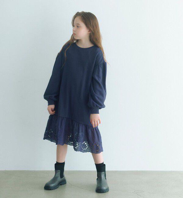 UNITED ARROWS green label relaxing「裏毛ヘムレース ワンピース / キッズ  100cm-160cm」|ワンピース|