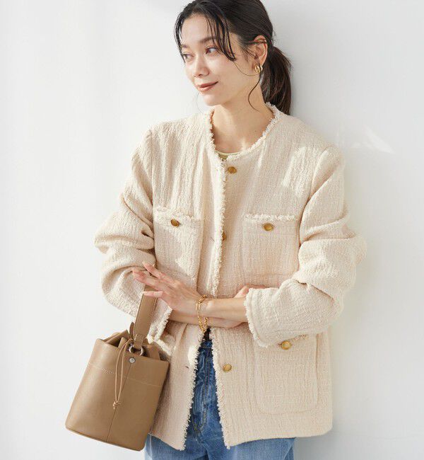 UNITED ARROWS green label relaxing「［size SHORTあり］Bisentino ノーカラー ジャケット」|ノーカラージャケット|