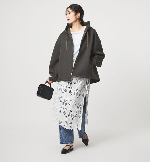 UNITED ARROWS green label relaxing「［size SHORTあり］ダンボール ジップ フーディ」|パーカー|