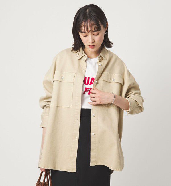 UNITED ARROWS green label relaxing「【別注】＜Healthy DENIM＞Almond ミドル デニム シャツ」|シャツ・ブラウス|