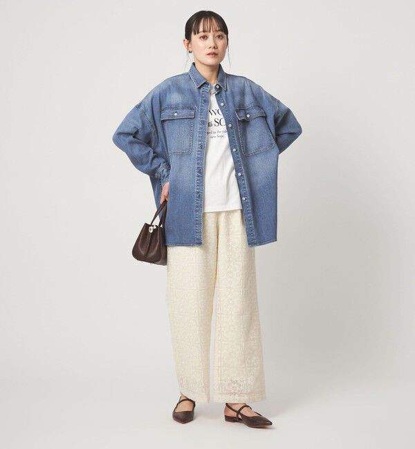 UNITED ARROWS green label relaxing「【別注】＜Healthy DENIM＞Almond ミドル デニム シャツ」|シャツ・ブラウス|