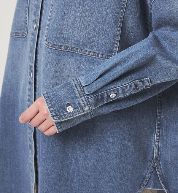 UNITED ARROWS green label relaxing「【別注】＜Healthy DENIM＞Almond ミドル デニム シャツ」|シャツ・ブラウス|