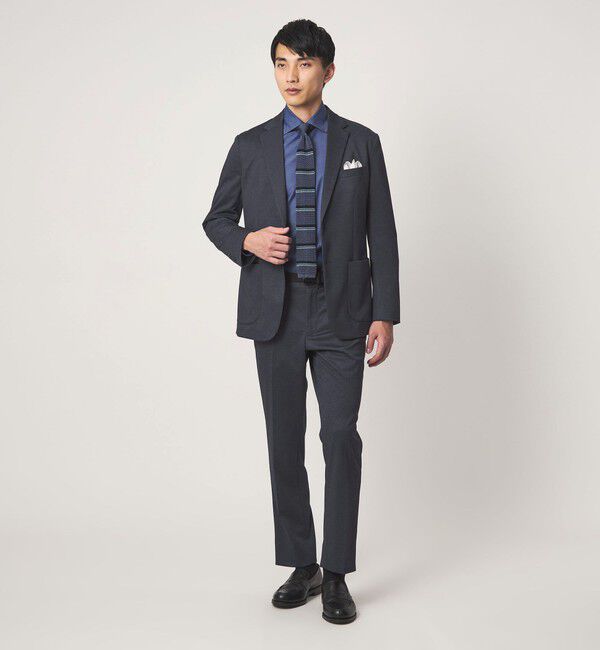 UNITED ARROWS green label relaxing「A+ プリントジャージ スタンダード セットアップ パンツ スラックス -ウォッシャブル・ストレッチ-」|スラックス|