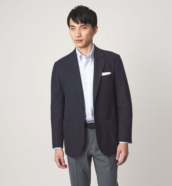 UNITED ARROWS green label relaxing「ECOPET(R) ハニカムジャージ 2B ジャケット -ウォッシャブル-」|テーラードジャケット|