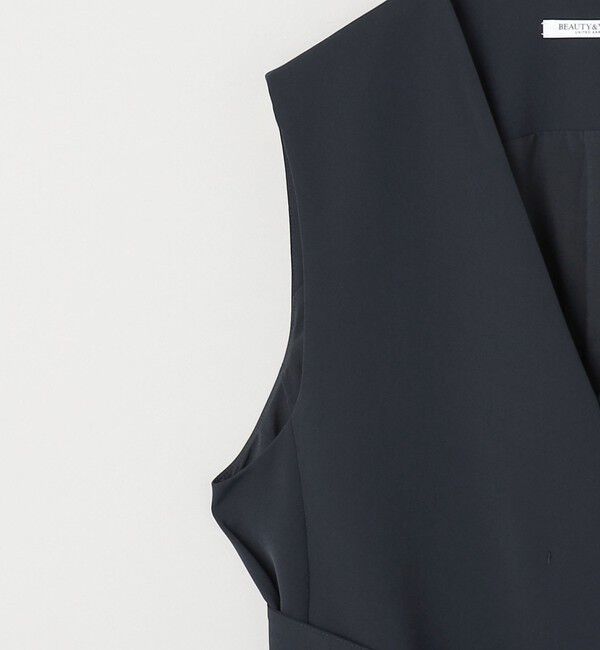 BEAUTY&YOUTH UNITED ARROWS「【WEB限定 Wardrobe DAILY MINIMAL】ダブルクロス リボンベルトジレ ウォッシャブル」|ベスト・ジレ|