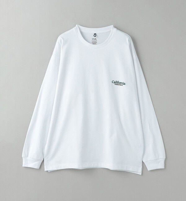 California General Store「＜CGS.＞オーガニック コットン ロングスリーブ ロゴ Tシャツ」|Tシャツ・カットソー|WHITE