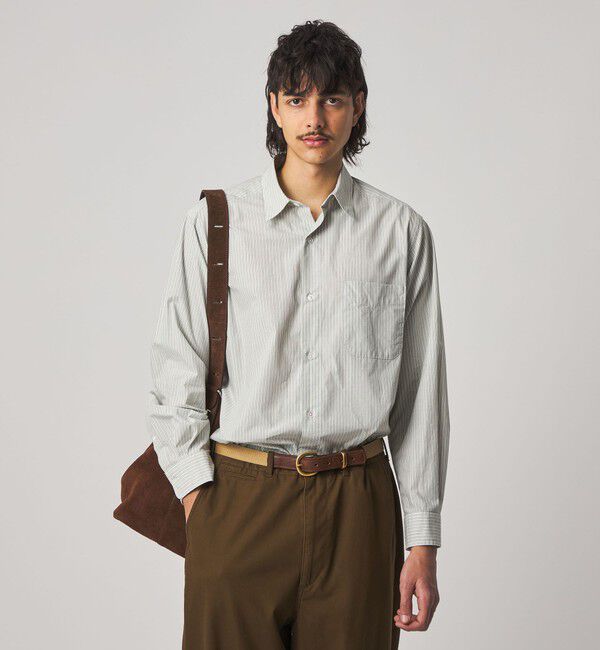 STEVEN ALAN「＜Steven Alan＞ ヘイズ ストライプ レギュラーカラー シャツ NARROW」|シャツ・ブラウス|