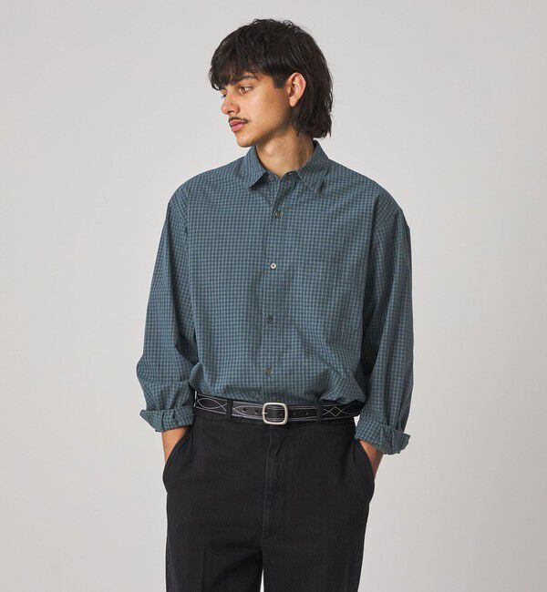 STEVEN ALAN「＜Steven Alan＞ ポプリン グラフチェック レギュラーカラー シャツ LOOSE」|シャツ・ブラウス|