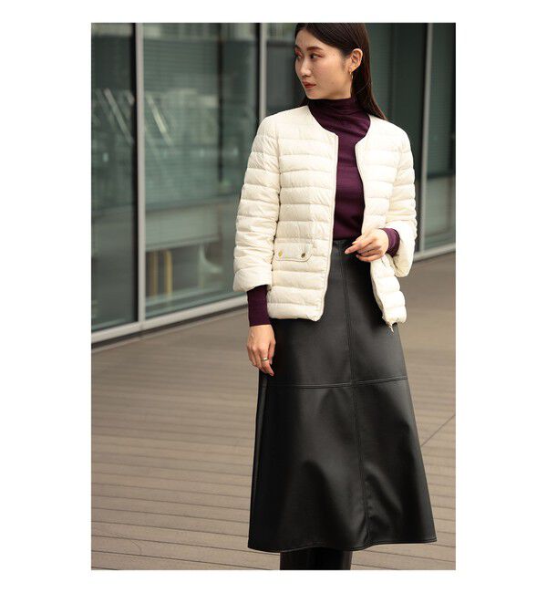 Demi-Luxe BEAMS 「【別注】TATRAS / ACACIA ノーカラー ライトダウンジャケット」|ブルゾン・スタジャン|IVORY