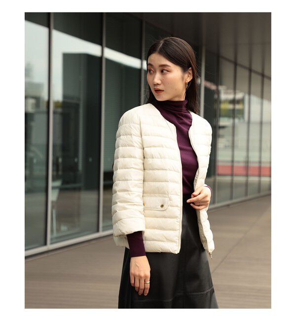 Demi-Luxe BEAMS 「【別注】TATRAS / ACACIA ノーカラー ライトダウンジャケット」|ブルゾン・スタジャン|