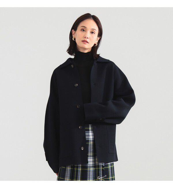 Demi-Luxe BEAMS 「BATONER / ミラノリブ カバーオール」|ブルゾン・スタジャン|NAVY