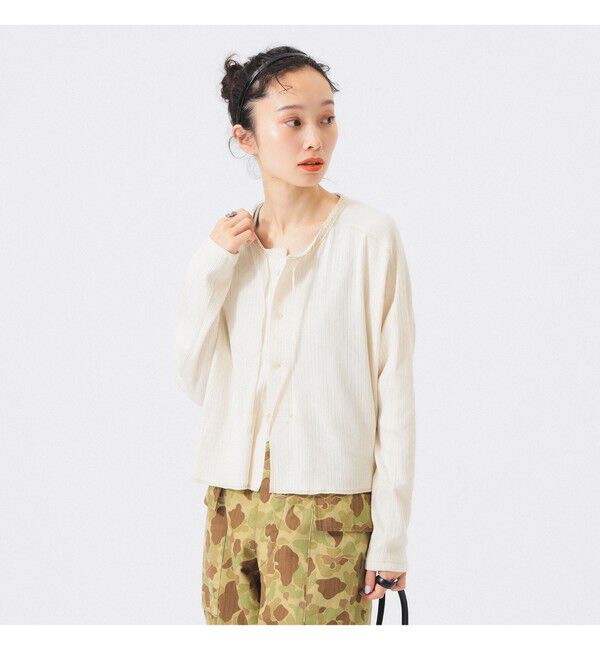 BEAMSBOY「ヘンリーネック レース カーディガン」|Tシャツ・カットソー|