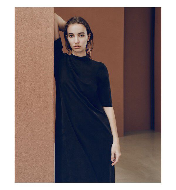 Demi-Luxe BEAMS 「2WAY キュプラ カットワンピース」|ワンピース|BLACK