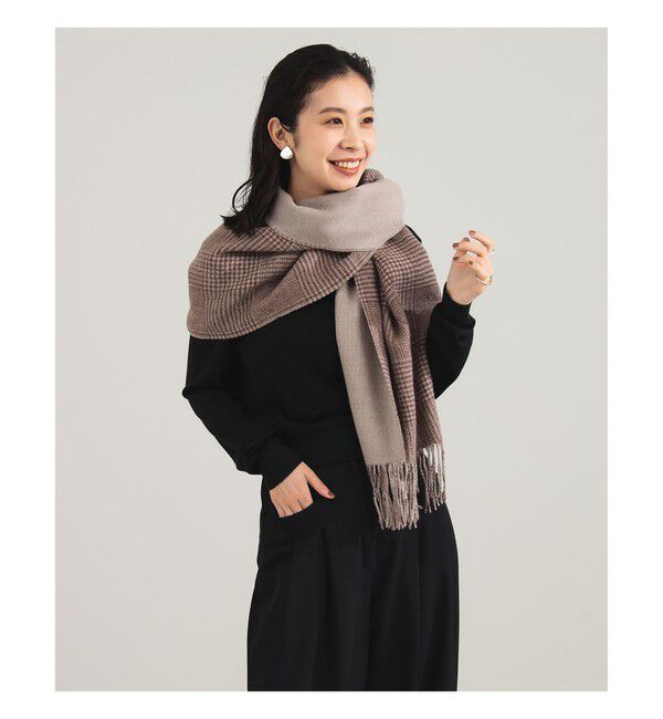 Demi-Luxe BEAMS 「グレンチェック アルパカ リバーシブル ストール」|ストール|