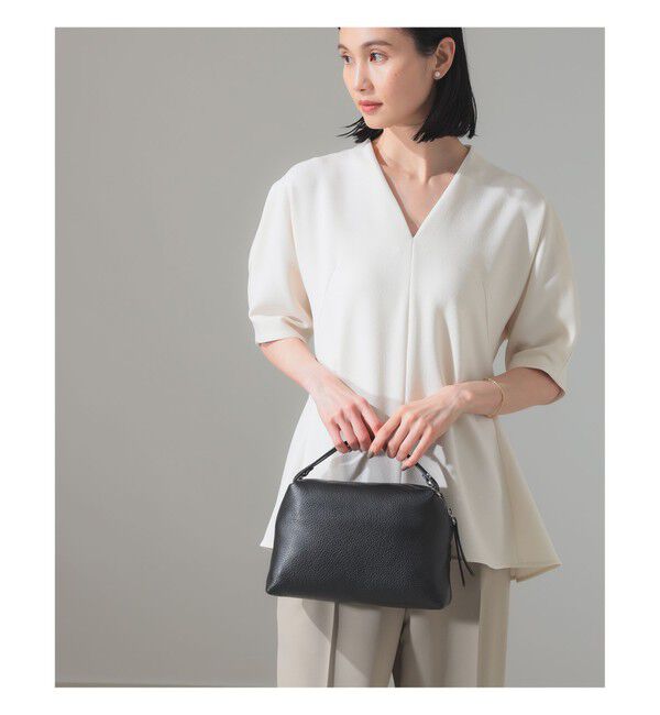 Demi-Luxe BEAMS 「GIANNI CHIARINI / ALIFA レザーショルダーバッグ M」|トートバッグ|NERO