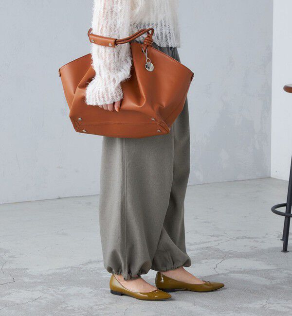 SHIPS for women「〈手洗い可能〉メランジ ツイル ギャザー カーゴパンツ ◇」|カーゴ|