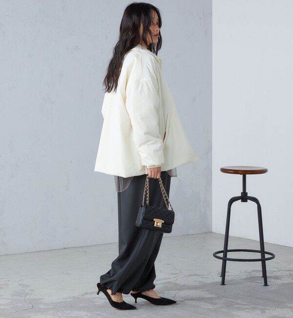 SHIPS for women「〈手洗い可能〉メランジ ツイル ギャザー カーゴパンツ ◇」|カーゴ|