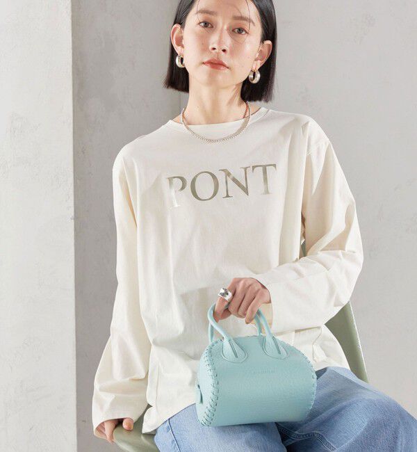 SHIPS for women「ローズ ペトール ロング スリーブ プリント TEE」|Tシャツ・カットソー|オフホワイト