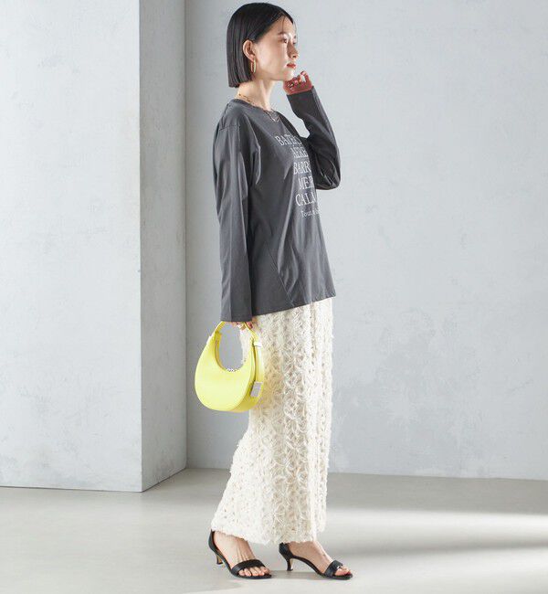 SHIPS for women「ローズ ペトール ロング スリーブ プリント TEE」|Tシャツ・カットソー|