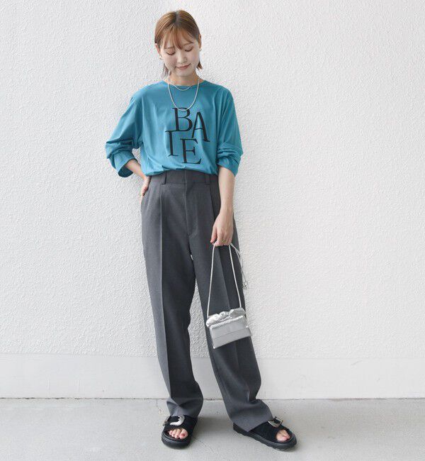 SHIPS for women「ローズ ペトール ロング スリーブ プリント TEE」|Tシャツ・カットソー|