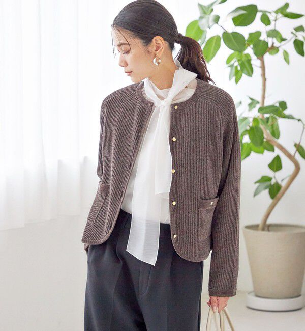 SHIPS for women「〈手洗い可能〉オーガンジー リボン ブラウス」|シャツ・ブラウス|