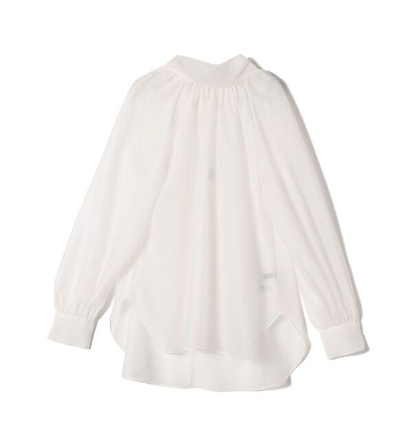 SHIPS for women「〈手洗い可能〉オーガンジー リボン ブラウス」|シャツ・ブラウス|