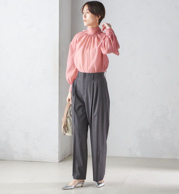 SHIPS for women「〈手洗い可能〉オーガンジー リボン ブラウス」|シャツ・ブラウス|