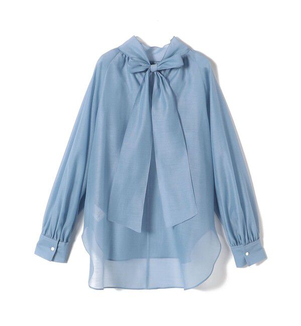SHIPS for women「〈手洗い可能〉オーガンジー リボン ブラウス」|シャツ・ブラウス|