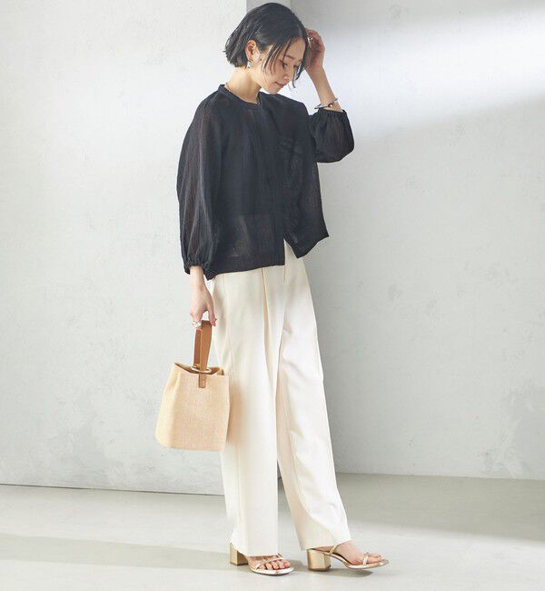 SHIPS for women「〈手洗い可能〉ツイル ストレート パンツ（セットアップ対応）」|その他|