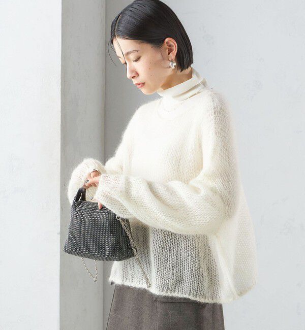 SHIPS for women「モヘヤ メッシュ プルオーバー」|ニット・セーター|