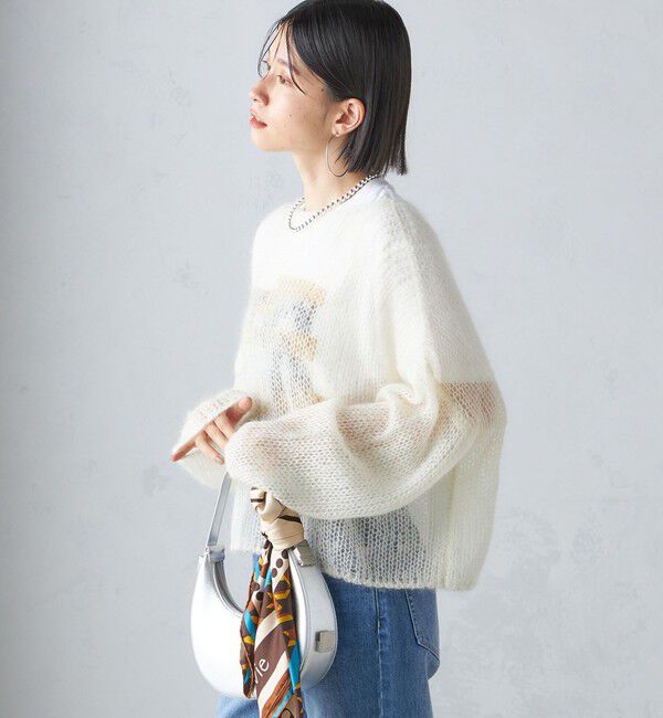 SHIPS for women「モヘヤ メッシュ プルオーバー」|ニット・セーター|