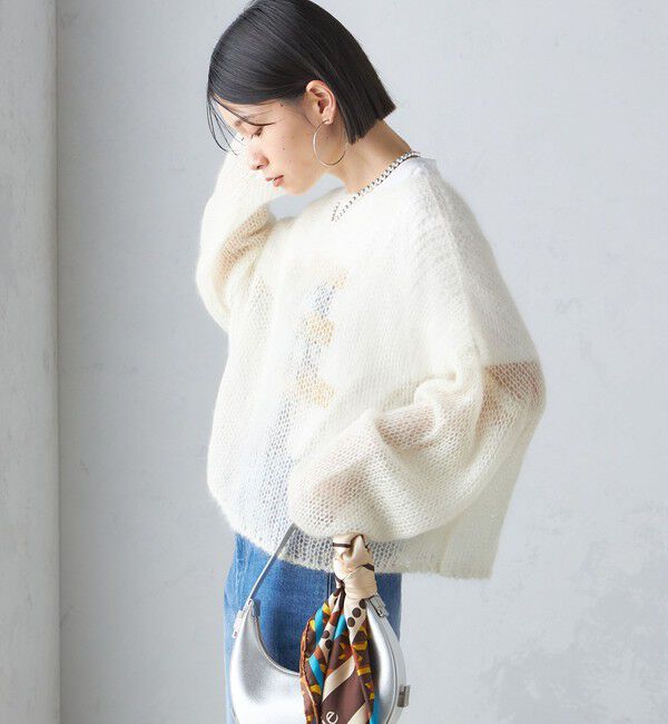 SHIPS for women「モヘヤ メッシュ プルオーバー」|ニット・セーター|