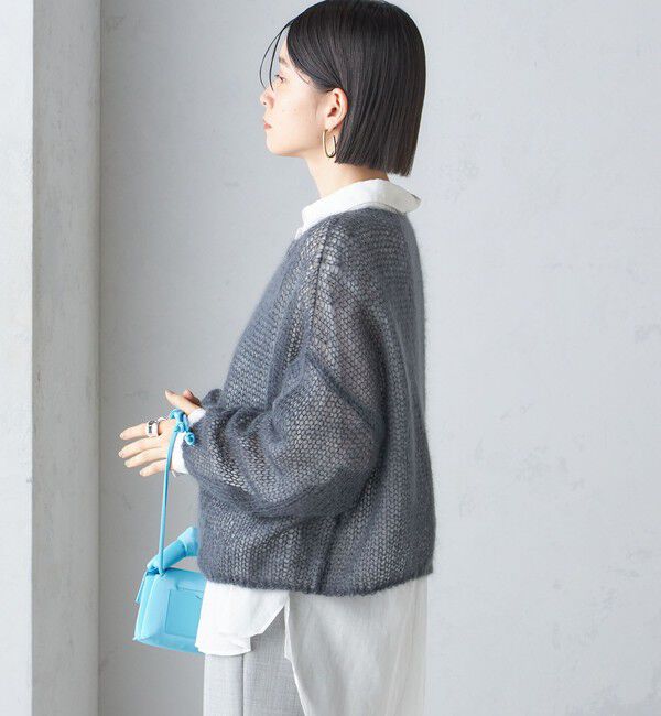SHIPS for women「モヘヤ メッシュ プルオーバー」|ニット・セーター|