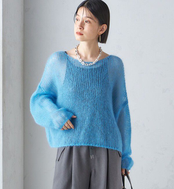 SHIPS for women「モヘヤ メッシュ プルオーバー」|ニット・セーター|