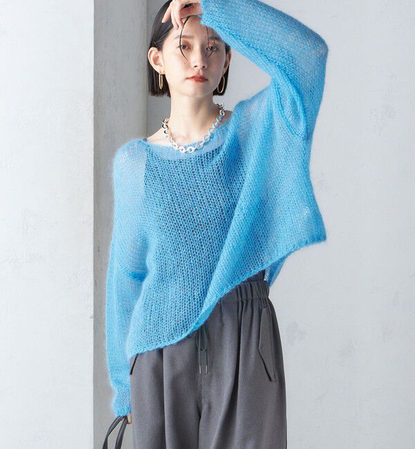 SHIPS for women「モヘヤ メッシュ プルオーバー」|ニット・セーター|