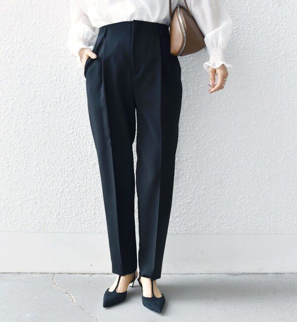 SHIPS for women「〈手洗い可能〉タック テーパード パンツ（セットアップ対応）」|その他|