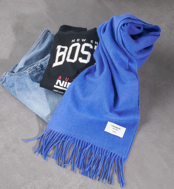 SHIPS for women「ウール カシミヤ ウォッシャブル ストール」|マフラー|ブルー