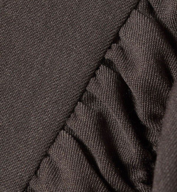 SHIPS for women「〈手洗い可能〉ウール混 スタンドカラー 袖 シャーリング ブラウス」|シャツ・ブラウス|