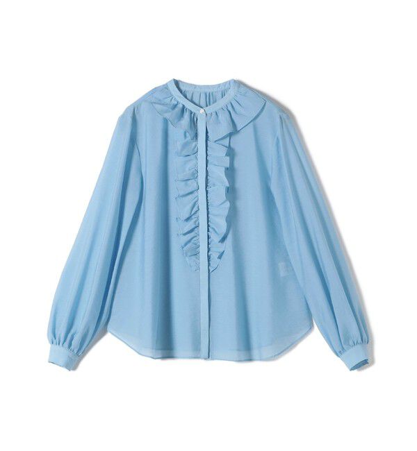 SHIPS for women「〈手洗い可能〉エアリー フロント フリル デザイン ブラウス」|シャツ・ブラウス|