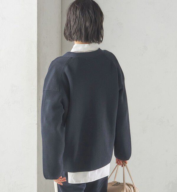 SHIPS for women「〈手洗い可能〉ワンポイント 刺繍 Vネック カーディガン」|カーディガン|