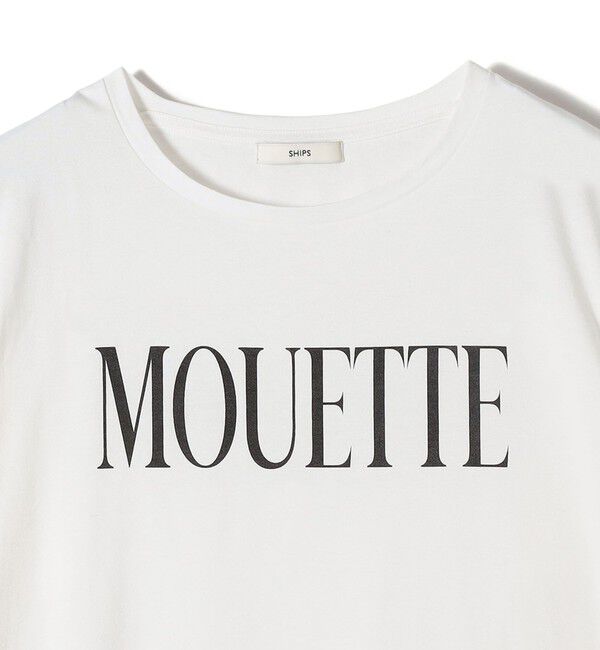 SHIPS for women「〈洗濯機可能〉プラチナヴェール 長袖 ロゴ TEE」|Tシャツ・カットソー|